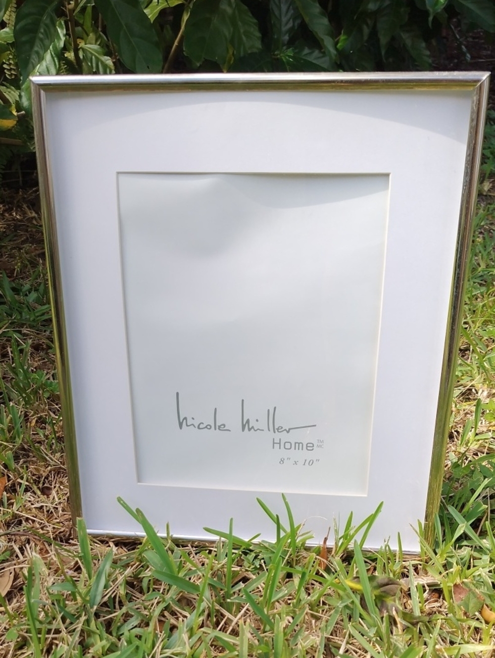 Nicole Miller Silver Frame with White Double Mat 8x10, New